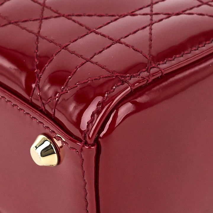 lady dior mini patent leather bag