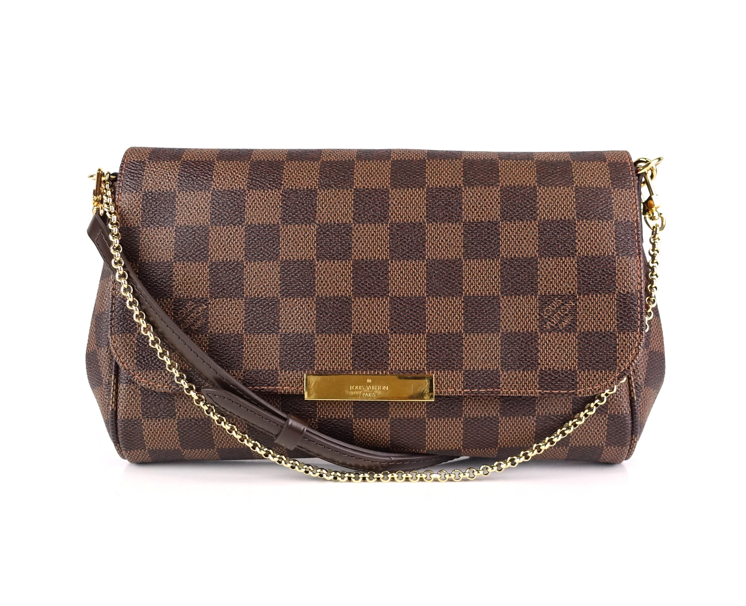 Favorite MM Damier Ebene Canvas Handbag with Strap – Poshbag Boutique