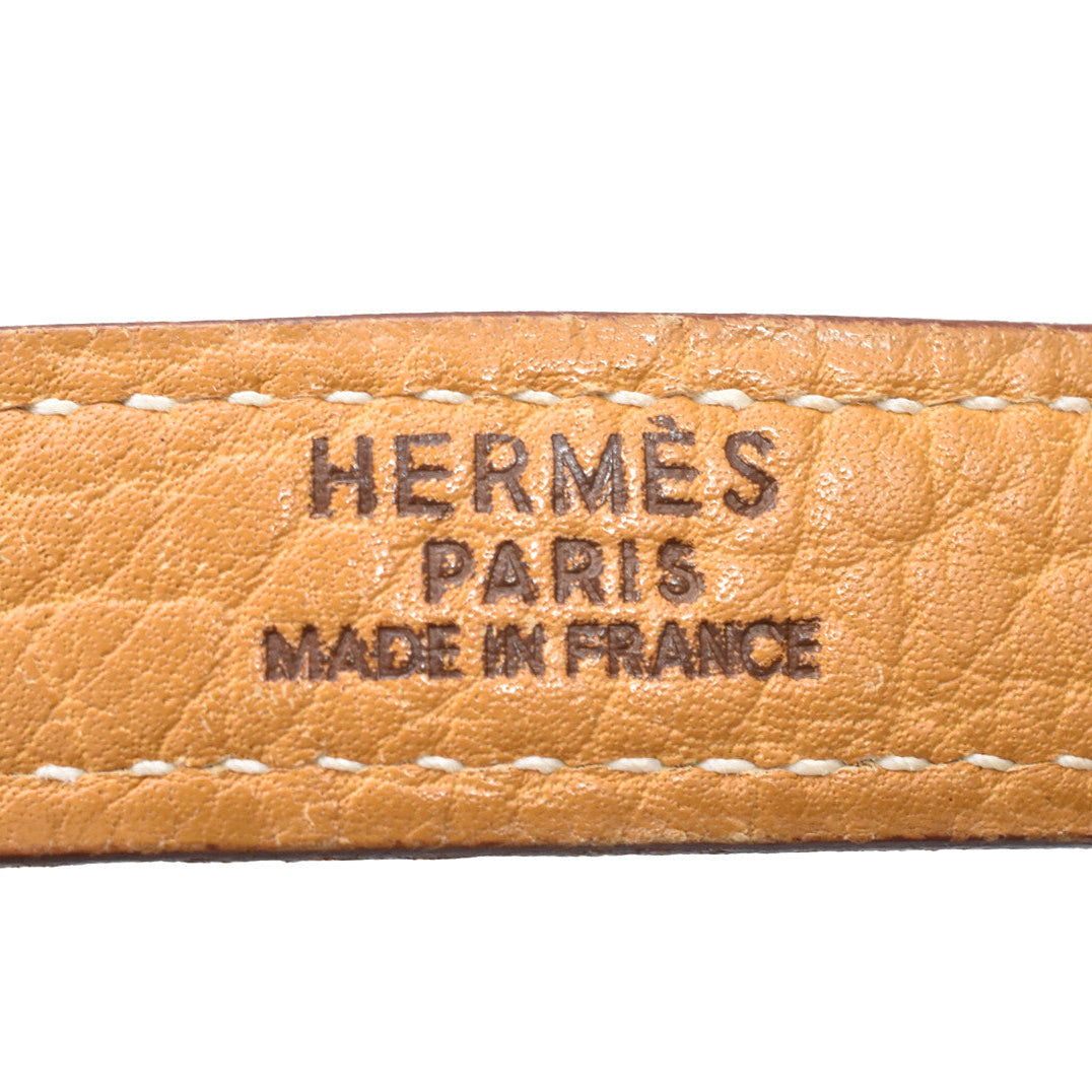 Tan Leather Bolide Bag With Shoulder Strap