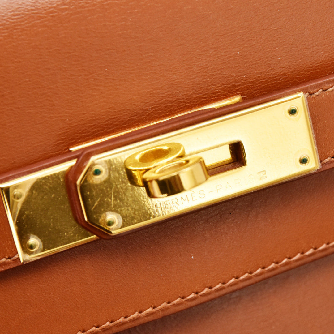 Kelly 35 Noisette Sellier Handbag