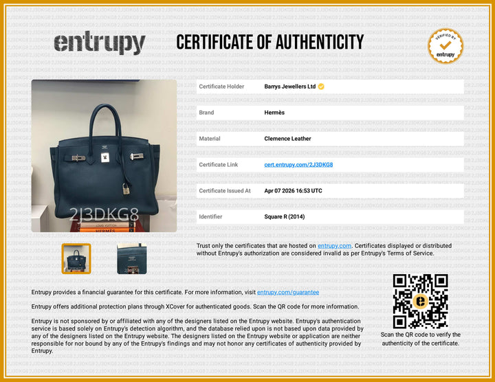 Birkin 35 Clemence Leather in Colvert With Palladium Hardware