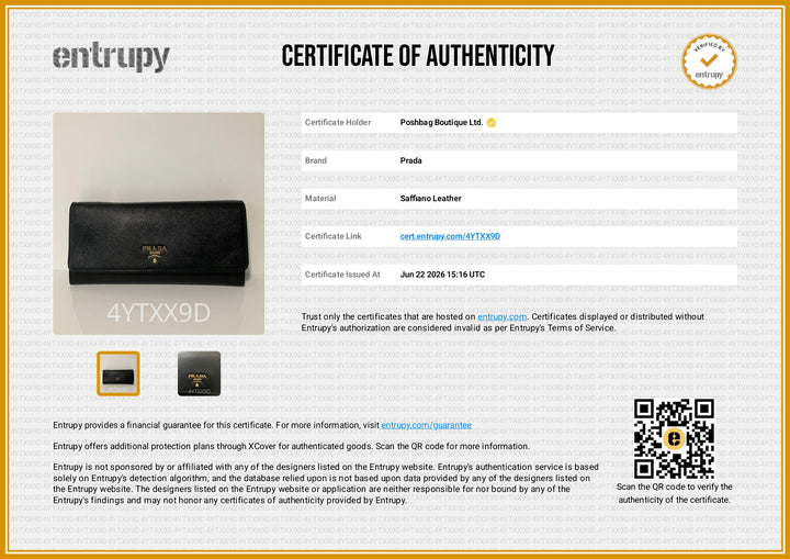 Continental Saffiano Leather Wallet on Chain