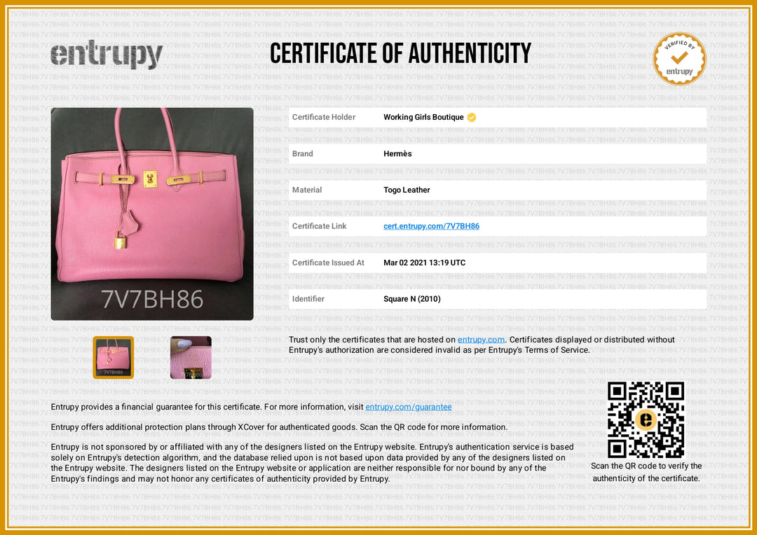 Birkin 35 Togo Leather Bubblegum Pink Bag