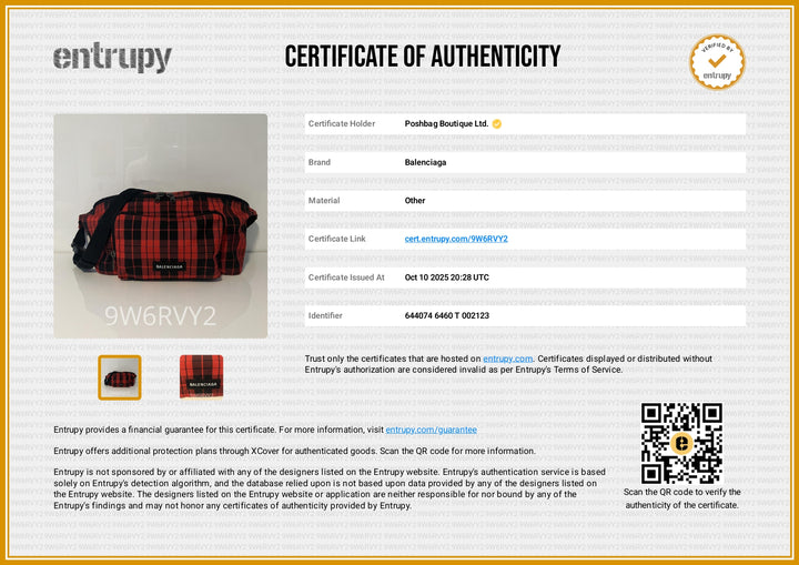 Plaid Print Large Belt Bag