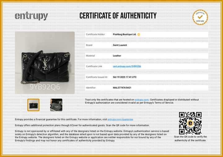 Loulou Small Nappa Leather Puffer Bag