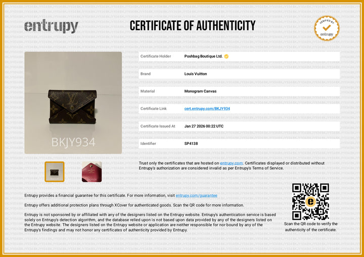 Kirigami Monogram Canvas Card Holder