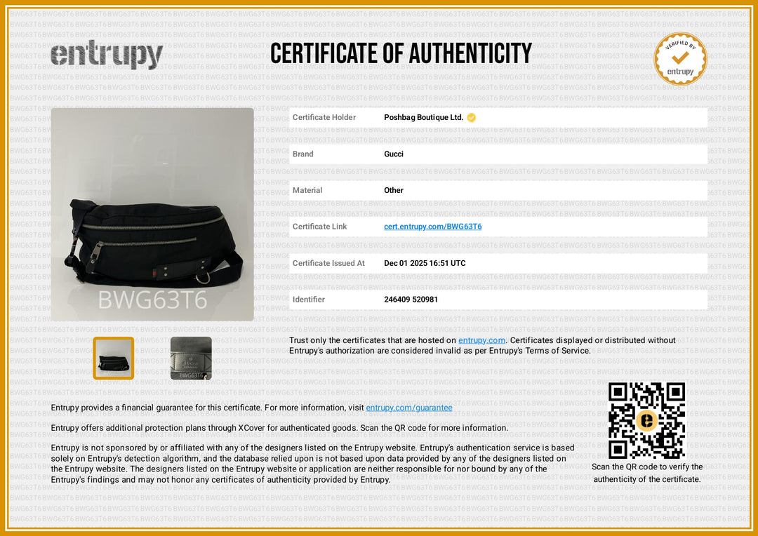 Web Nylon and Leather Large Waist Bag