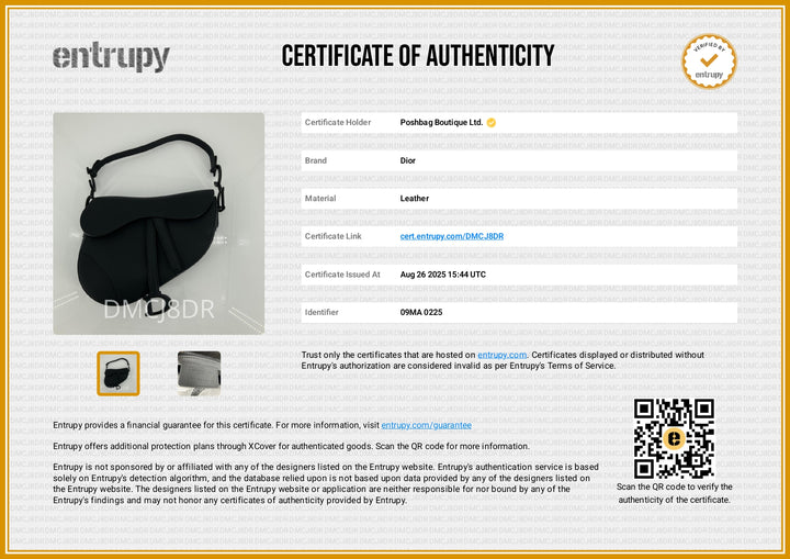 Saddle with Strap Calfskin Leather Bag