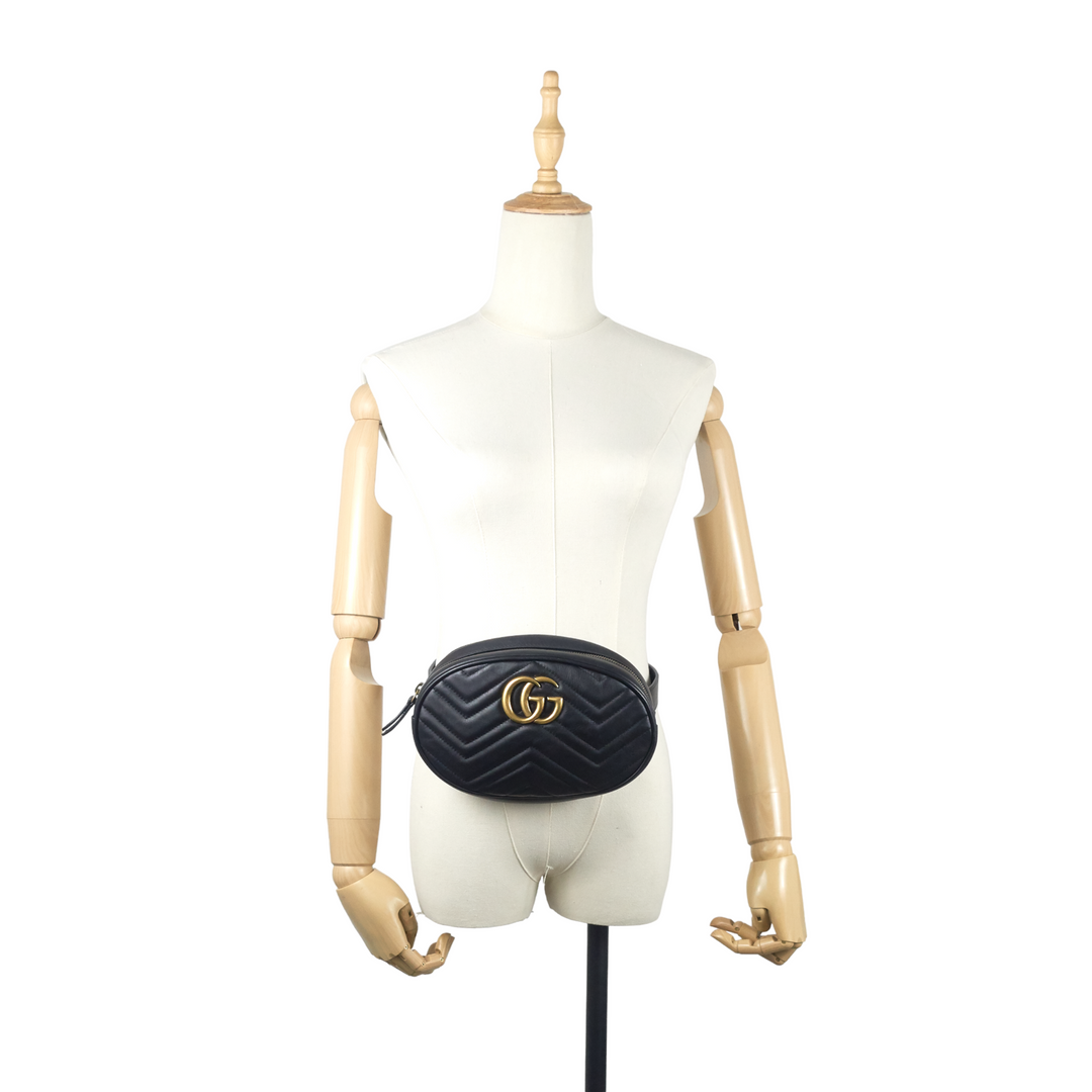 GG Marmont Calfskin Leather Belt Bag Poshbag Boutique