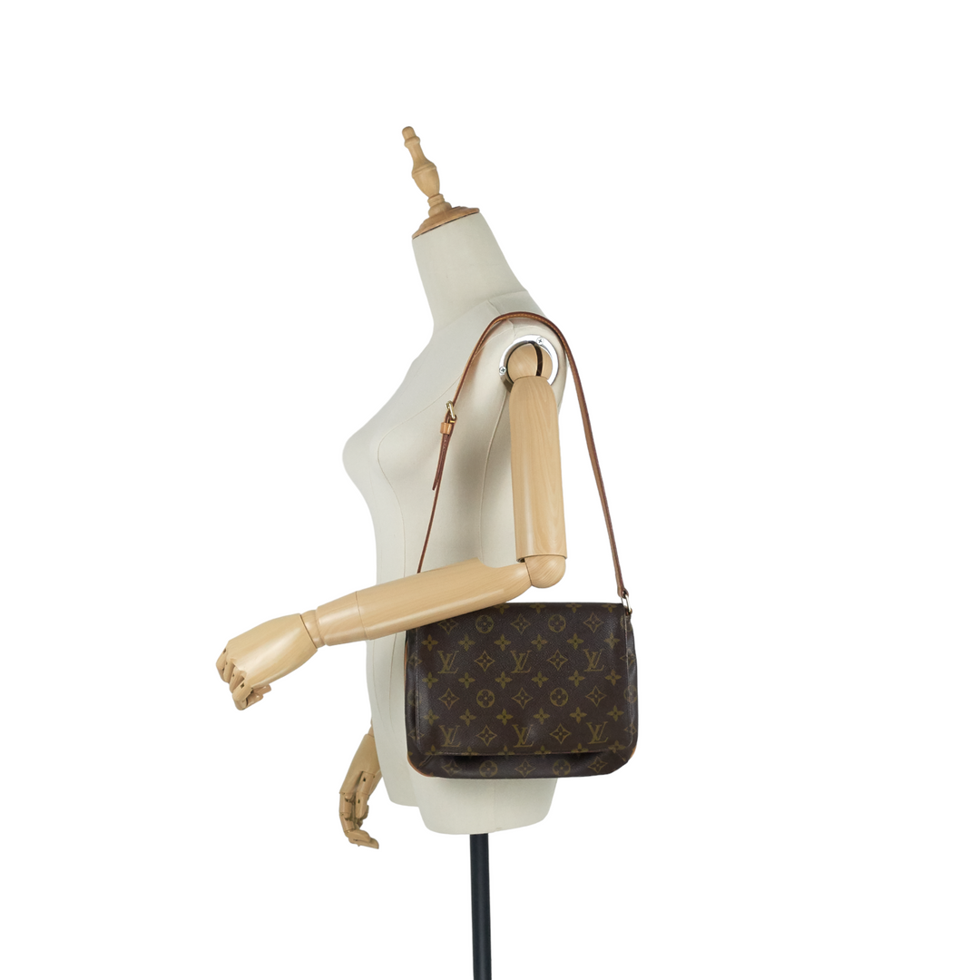 Louis Vuitton Shoulder Bag Monogram Musette Tango N51301 Brown Women's Canvas