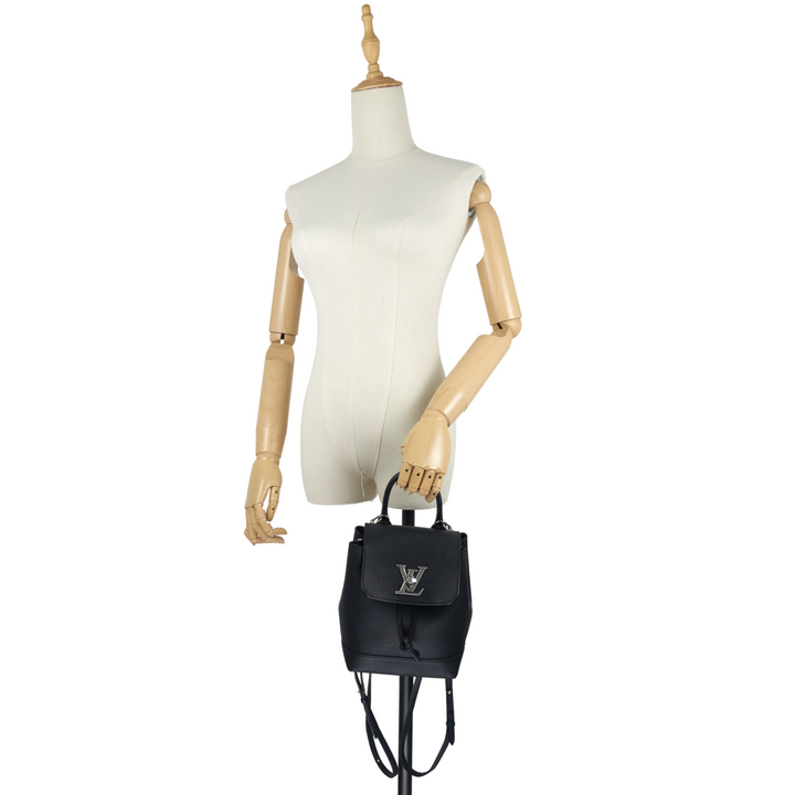 LockMe Mini Calfskin Leather Backpack Bag