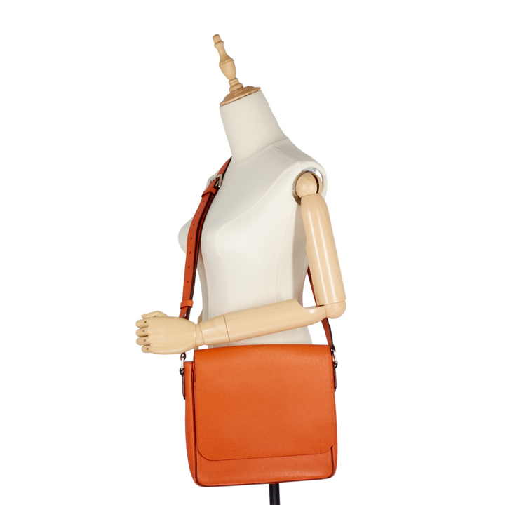 Roman PM NM Taiga Leather Messenger Bag