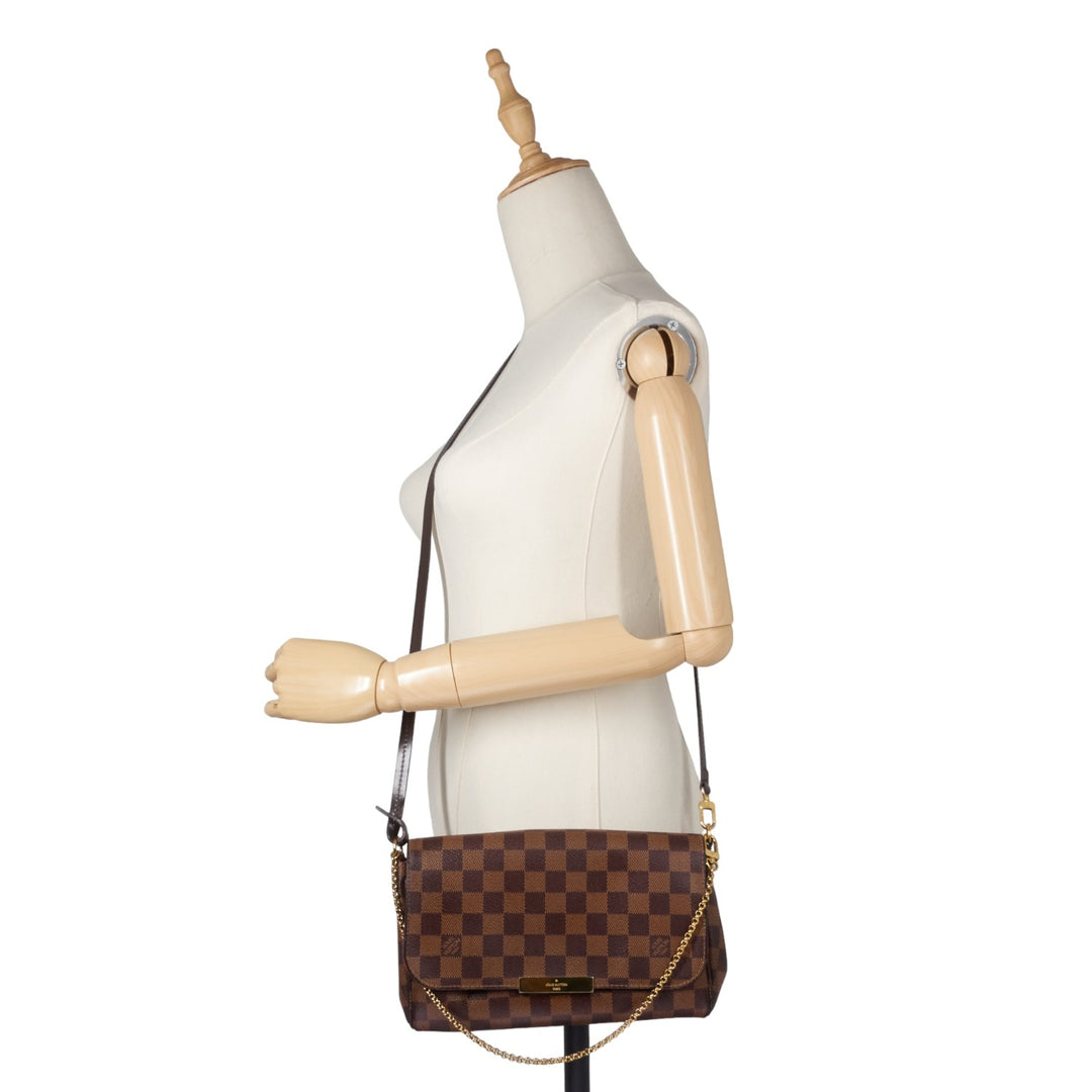 HOT Mm Damier Ebene Favourite Mm Bag Lv Favorite MM Damier