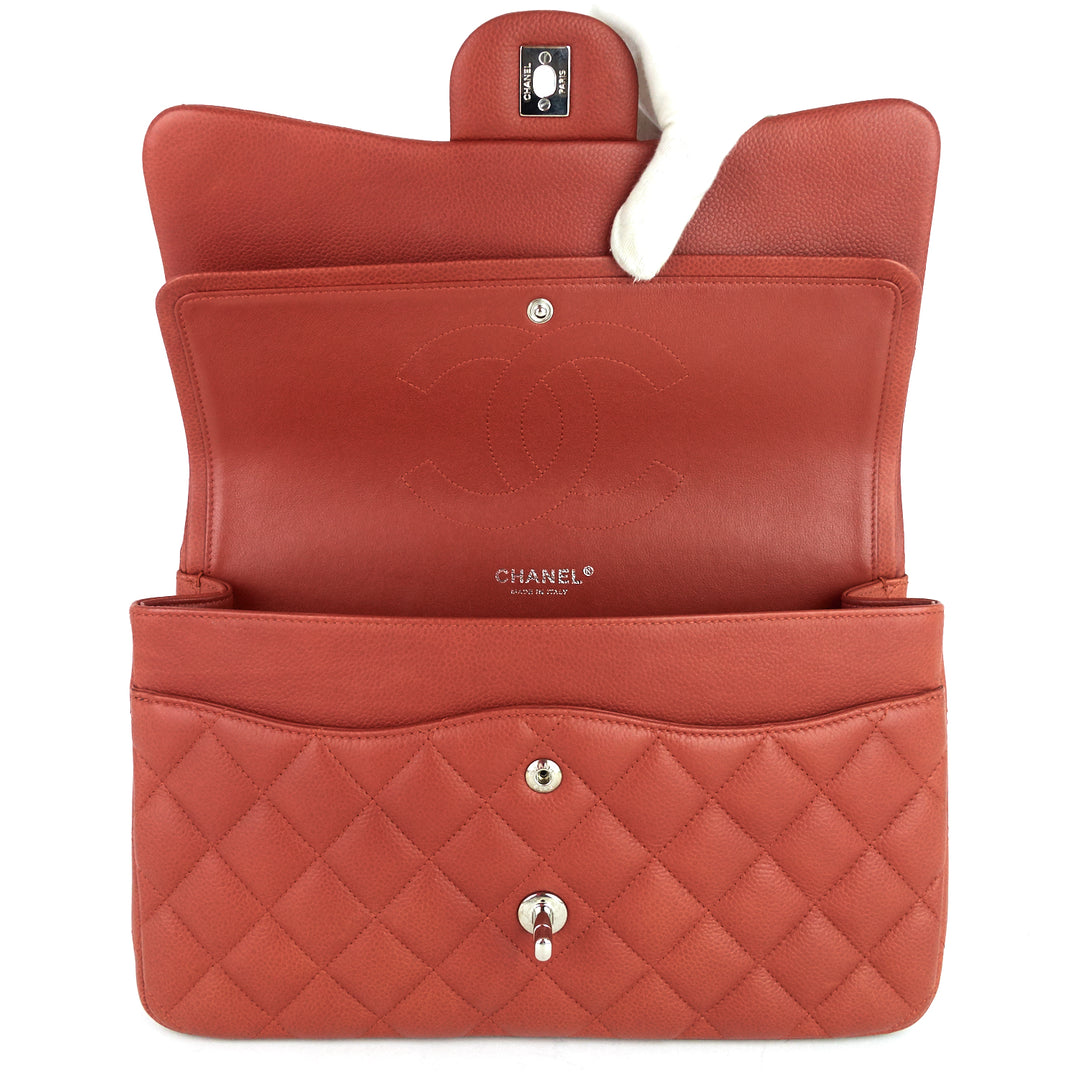 Jumbo Classic Caviar Leather Double Flap Bag