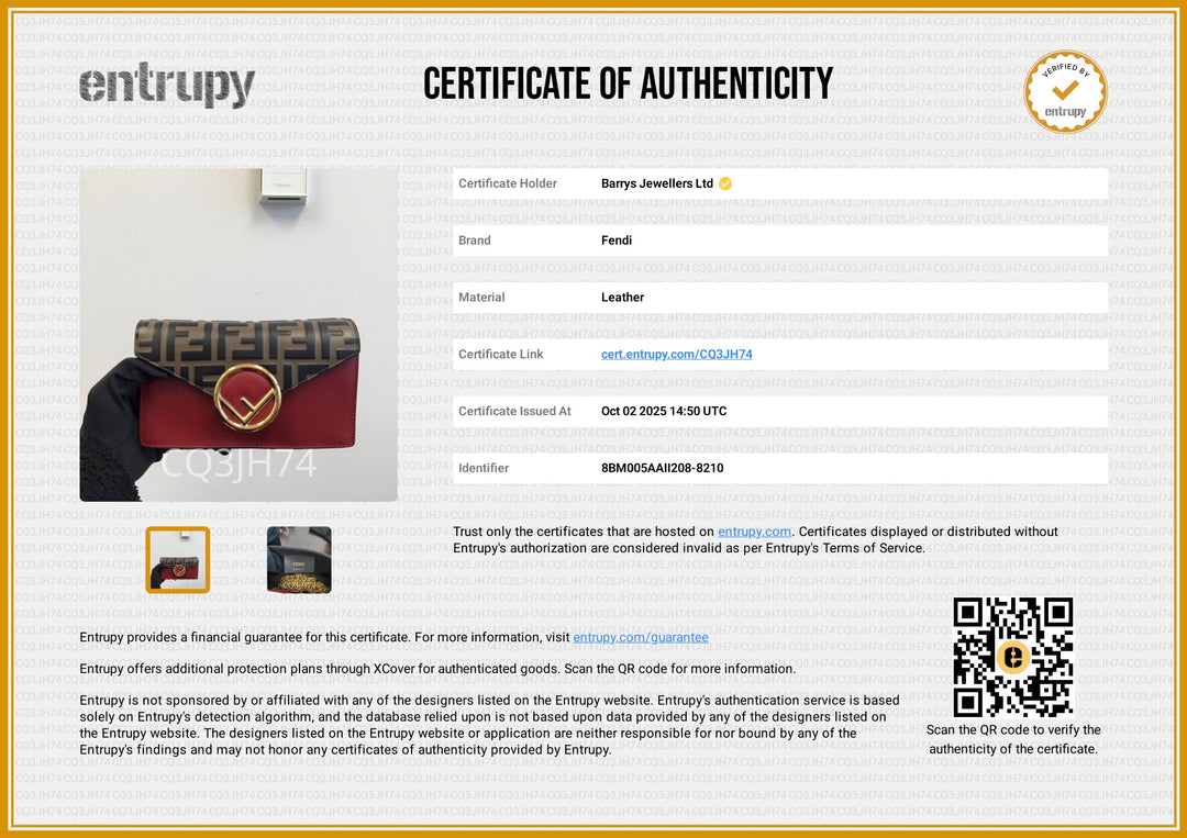 Zucca Embossed & Red Leather Convertible Belt Bag