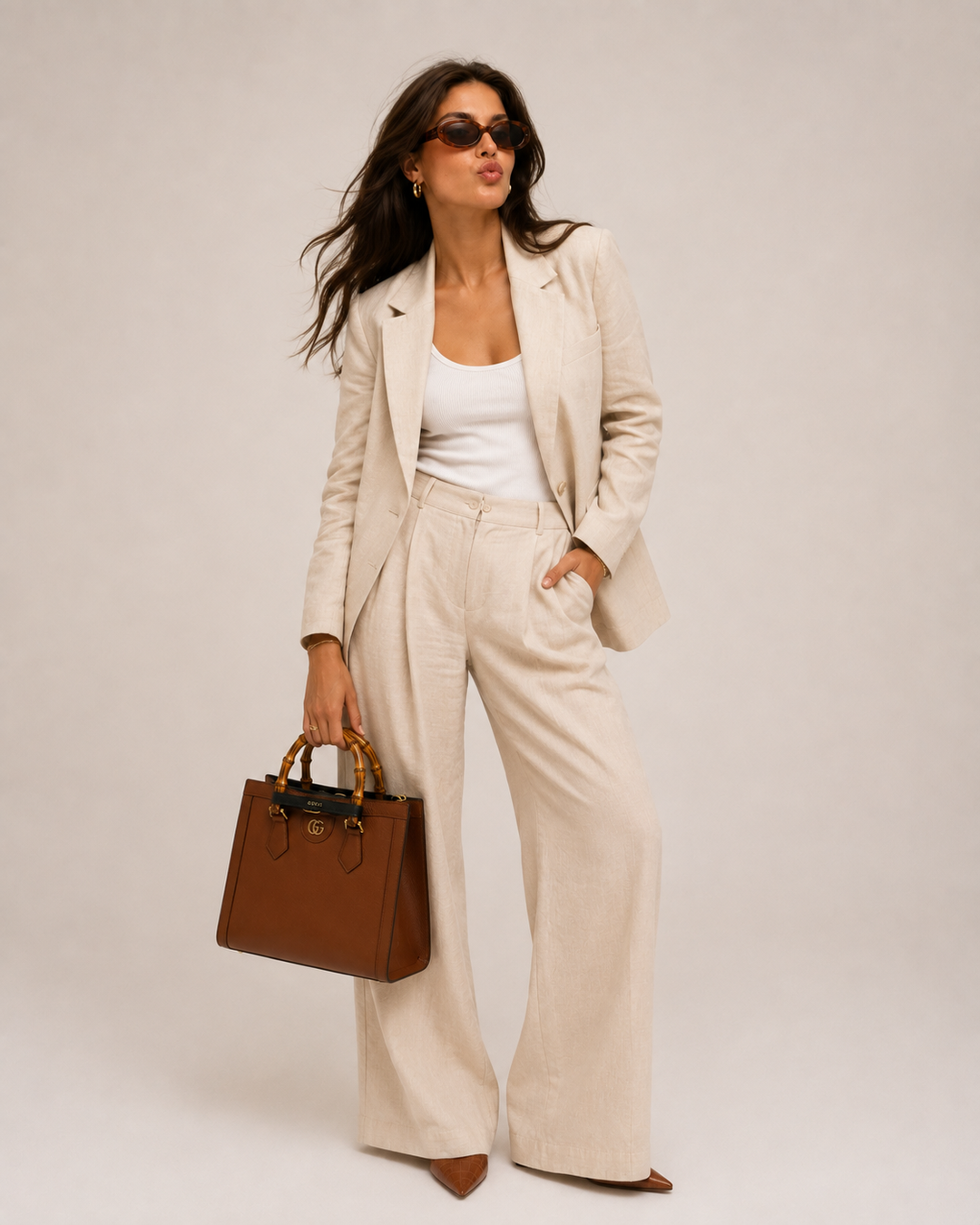 Diana Small Textured Leather Tote Bag