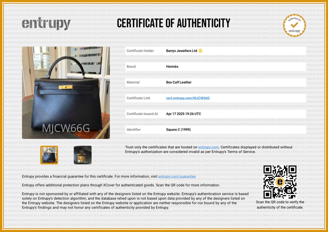 Kelly 32 Black Sellier 1999 Bag