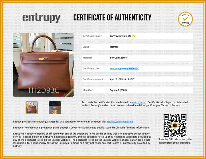 Kelly 35 Noisette Sellier Handbag