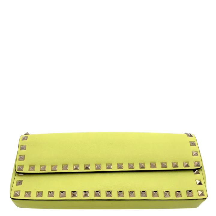 Rockstud Bracelet Leather Clutch Bag