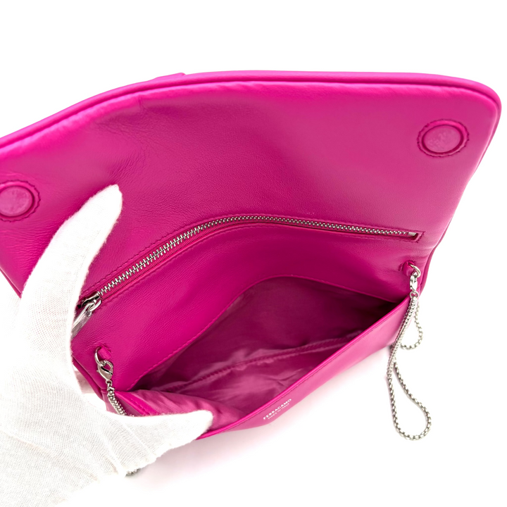 Pleated Leather Wallet on Chain