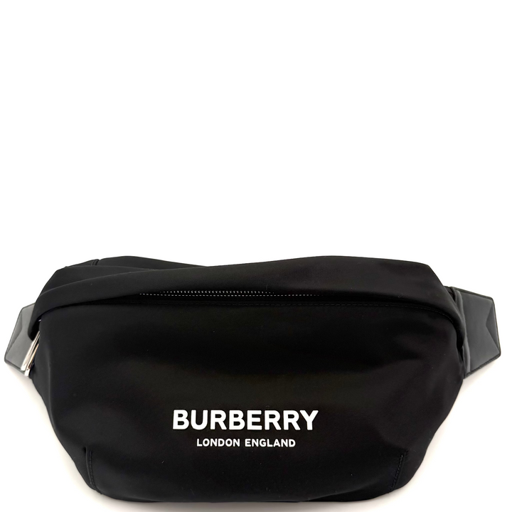 Black Nylon and Leather Sonny Belt Bag