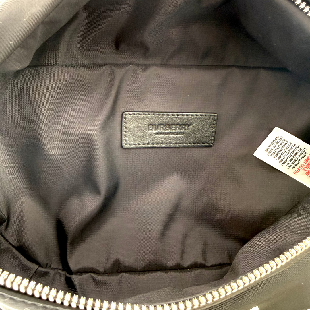 Black Nylon and Leather Sonny Belt Bag