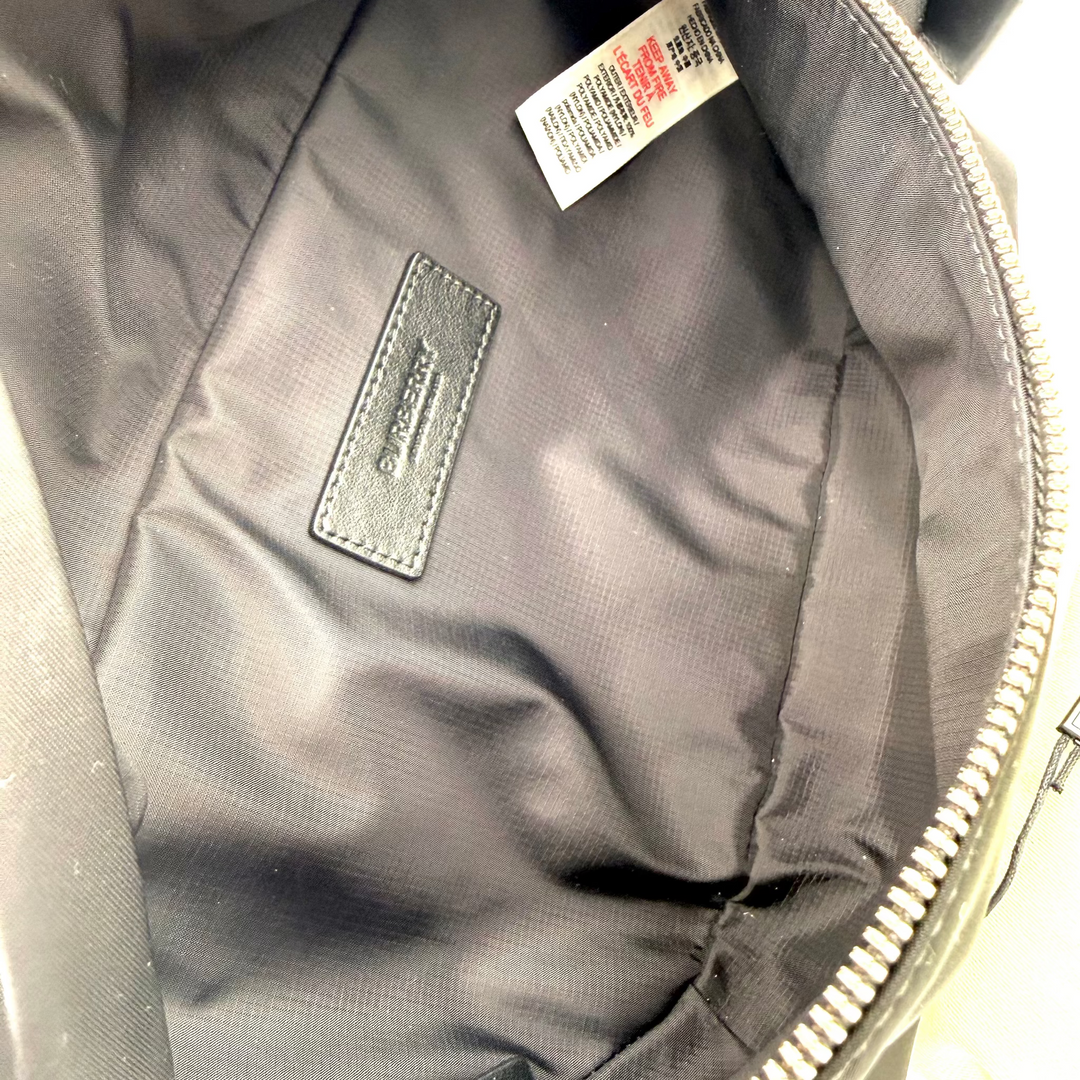 Black Nylon and Leather Sonny Belt Bag