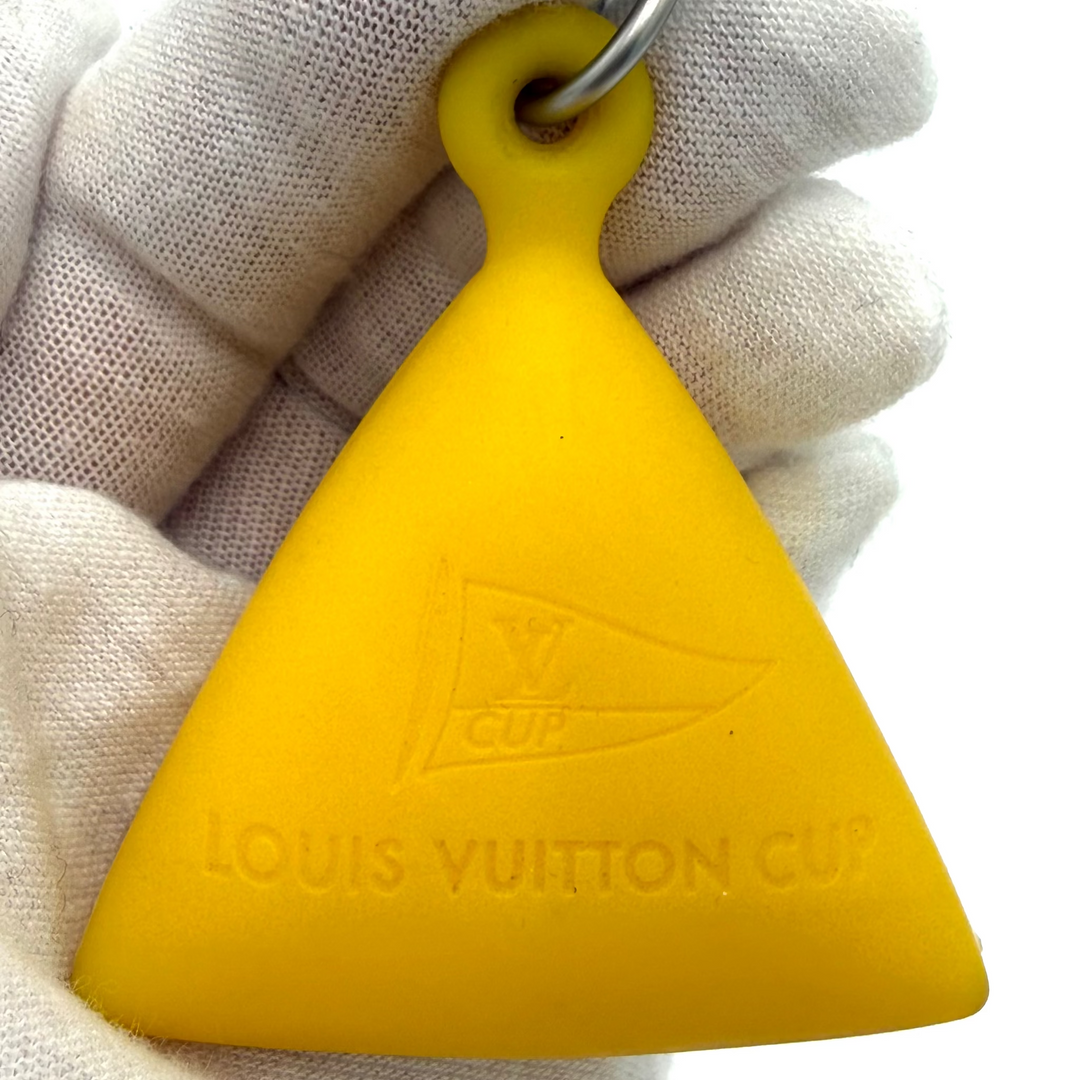 Yellow America's Cup Keychain Bag Charm