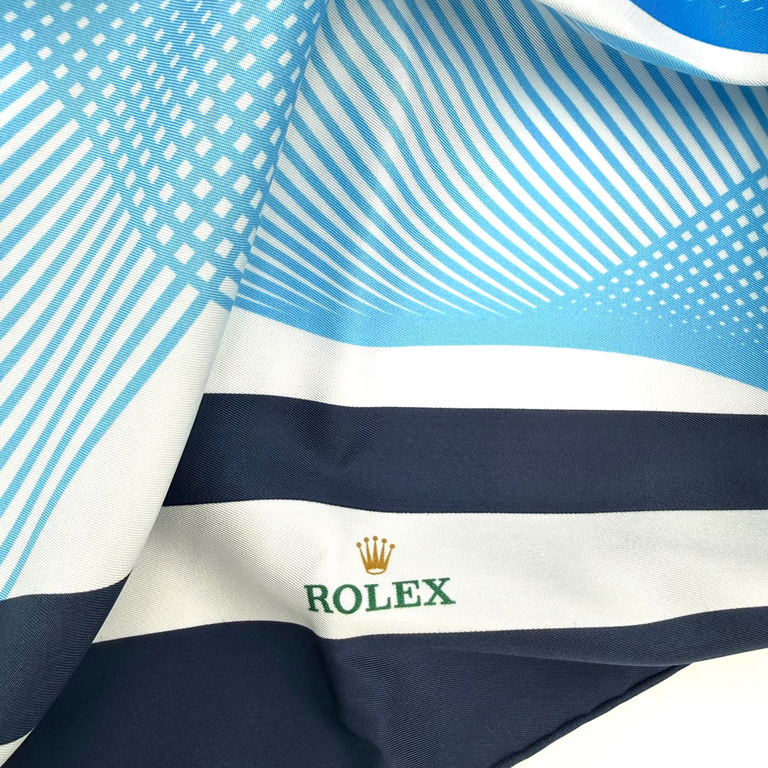 Rolex Geometric Design Silk Scarf