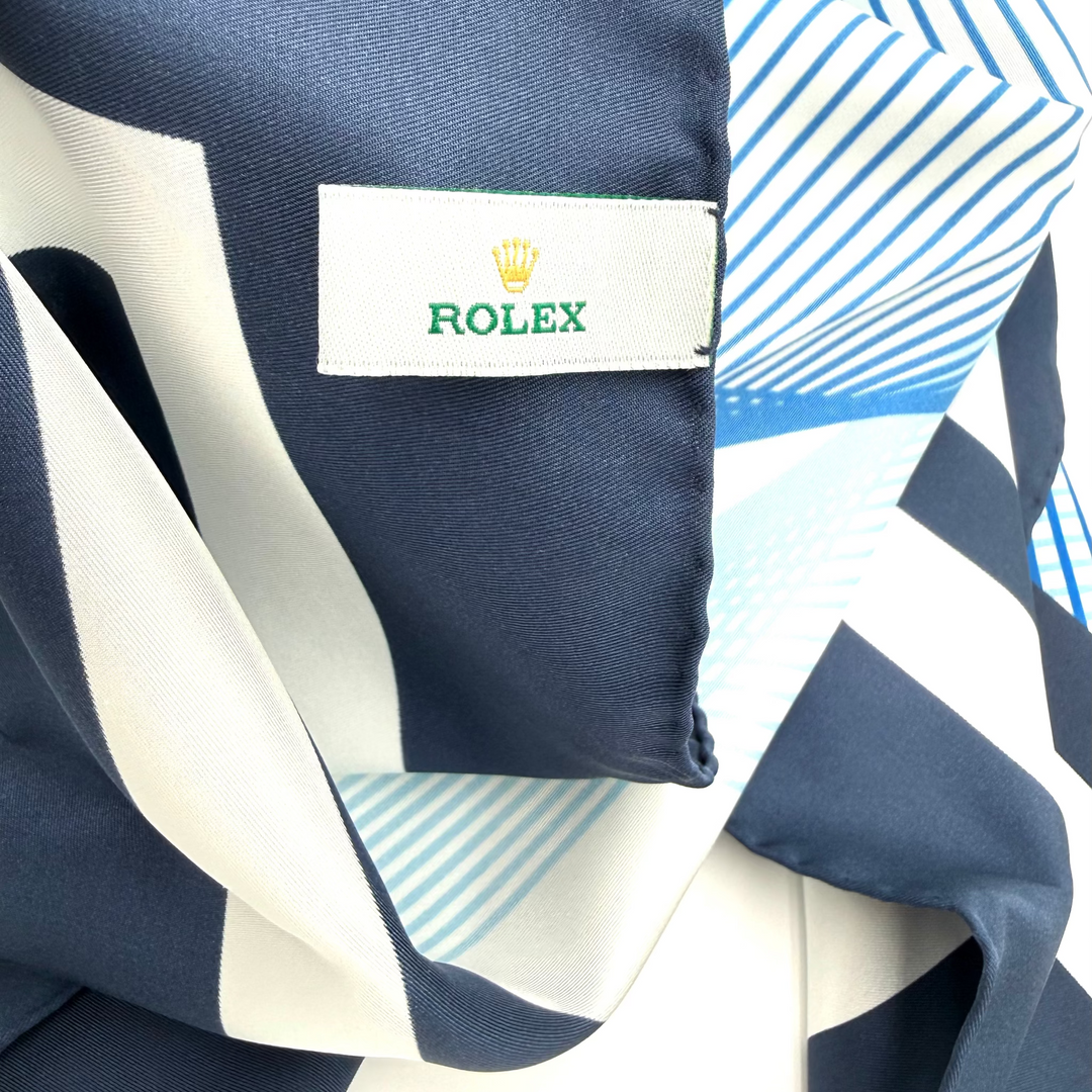 Rolex Geometric Design Silk Scarf
