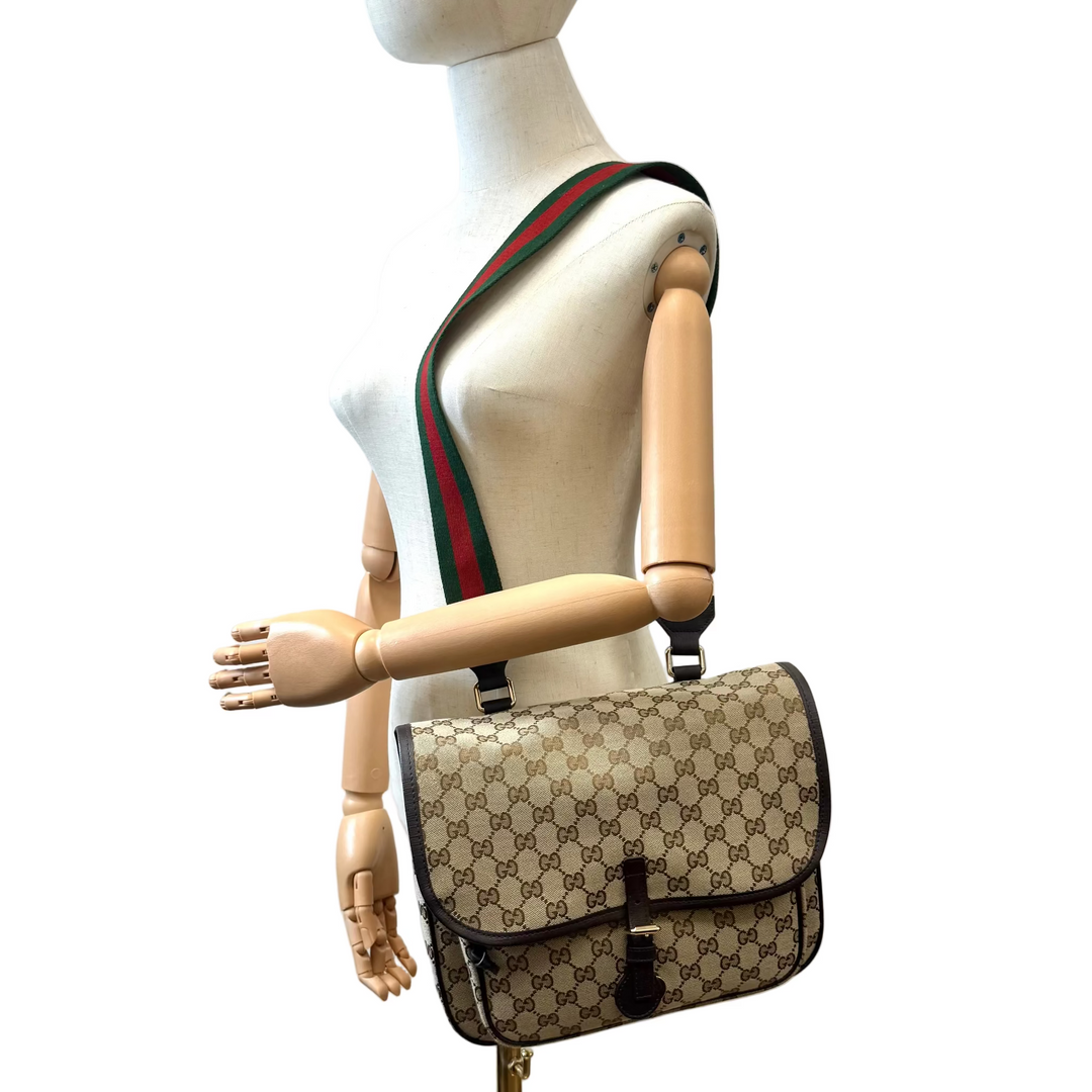 Kids Monogram GG Messenger Canvas Bag