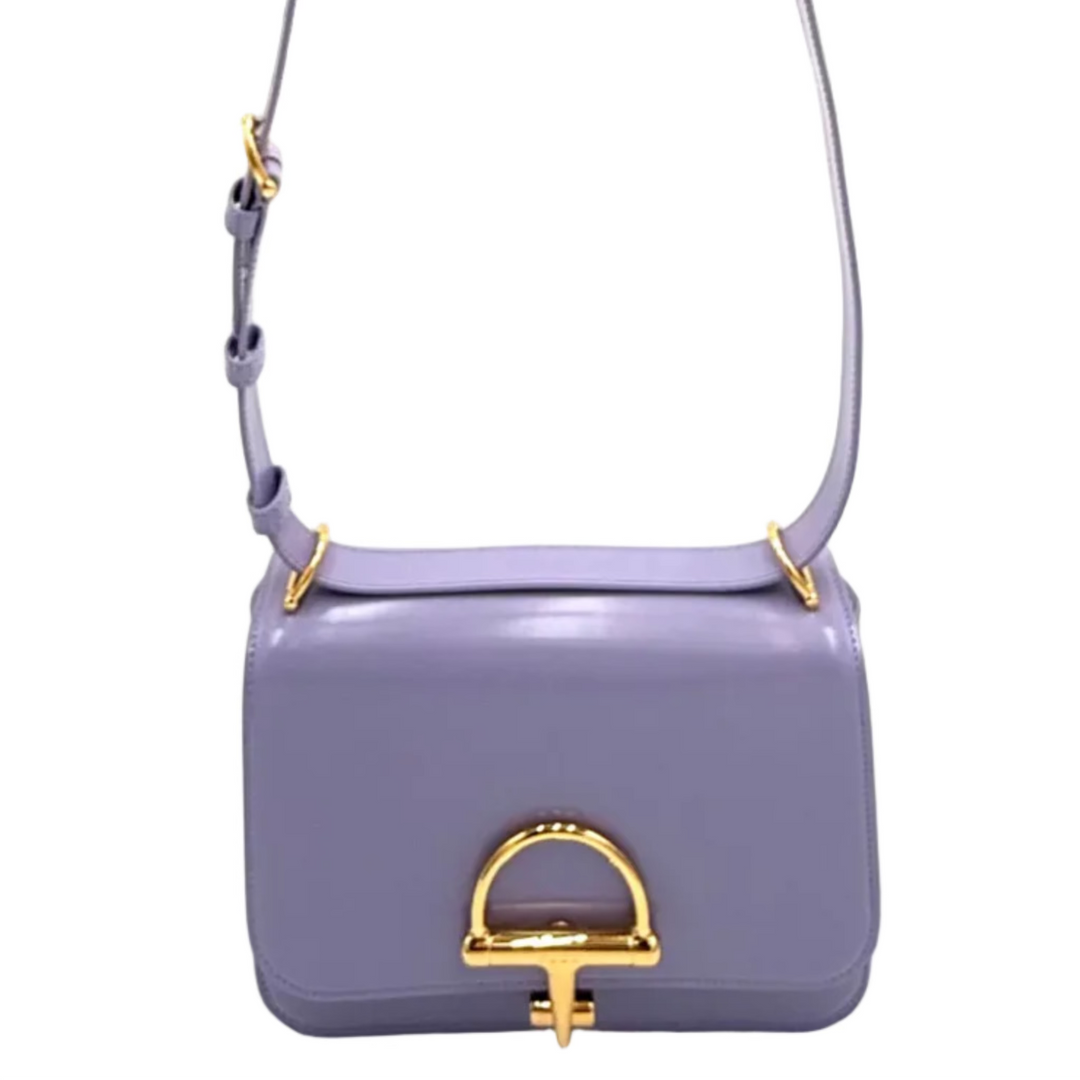 Sienna Lavender Patent Shoulder Bag