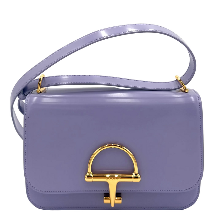 Sienna Lavender Patent Shoulder Bag