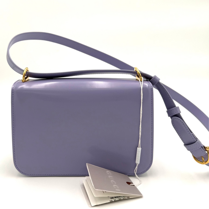 Sienna Lavender Patent Shoulder Bag