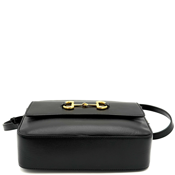 Horsebit 1955 Small Textured Calfskin Leather Shoulder Bag