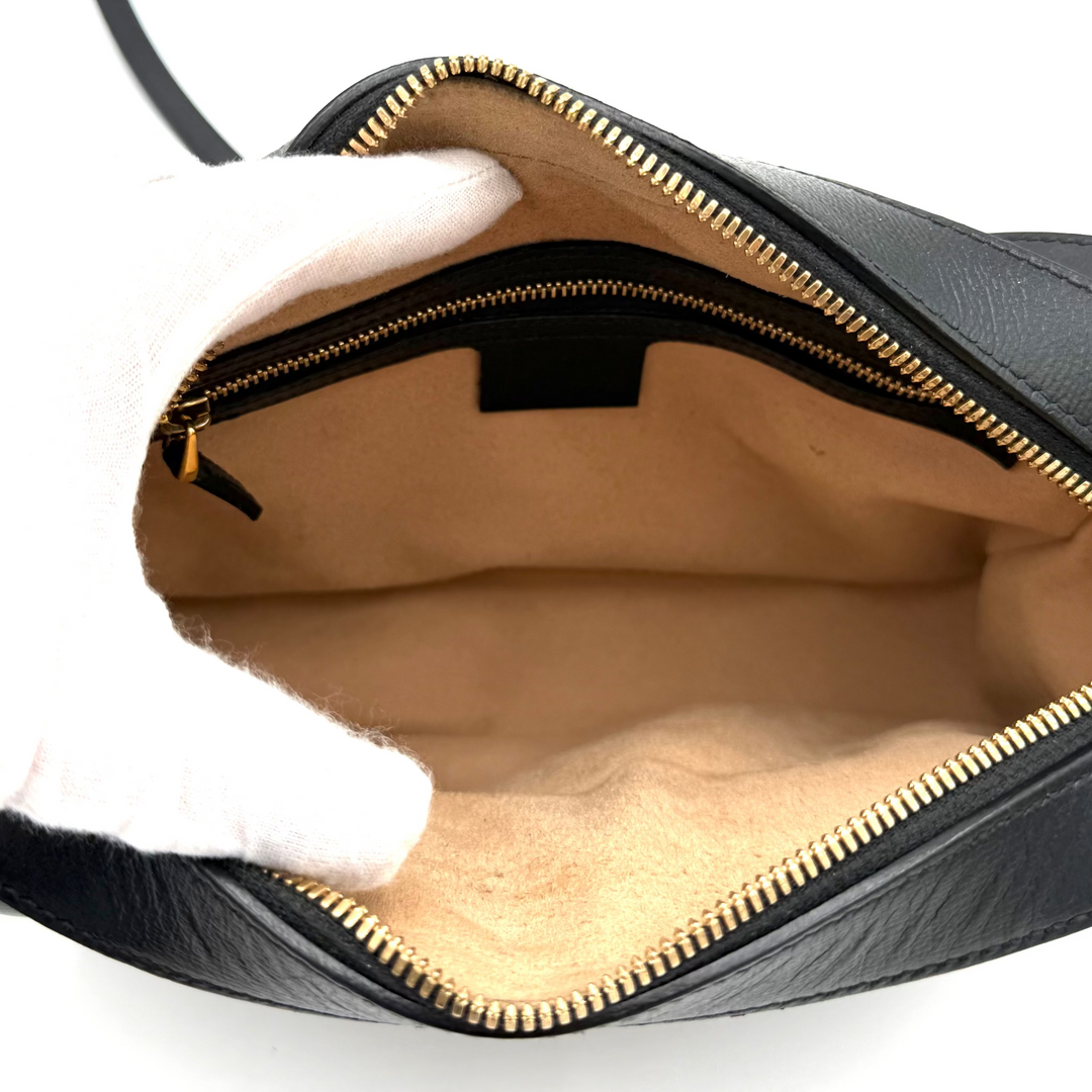 Horsebit 1955 Small Textured Calfskin Leather Shoulder Bag
