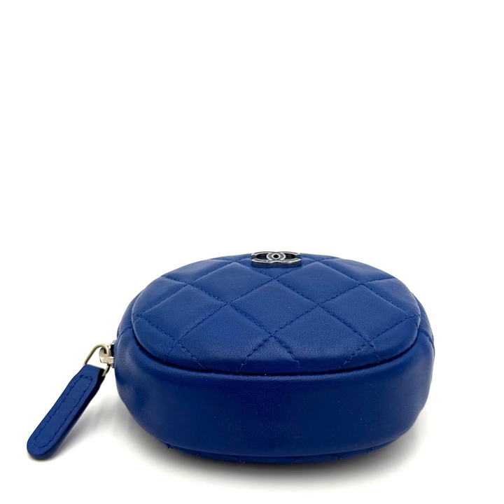 Round Lambskin Leather Coin Purse
