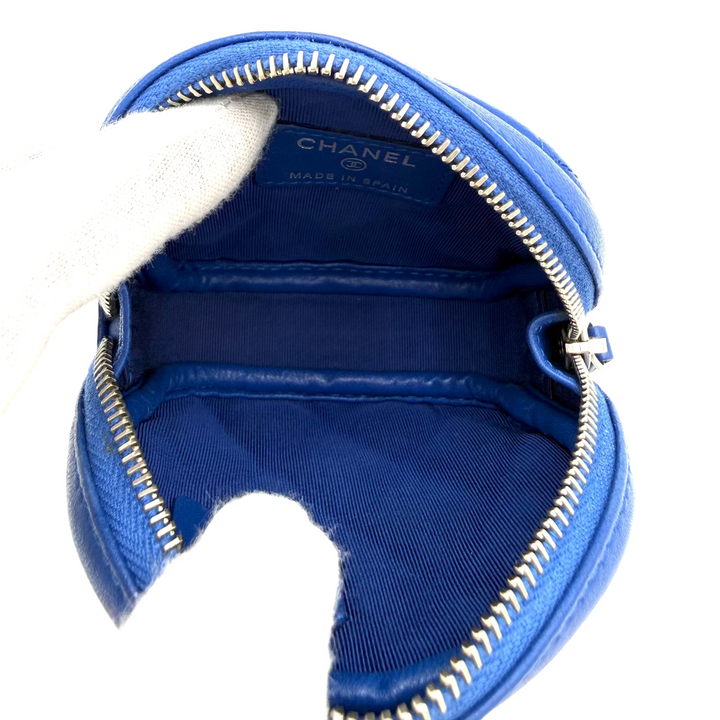 Round Lambskin Leather Coin Purse