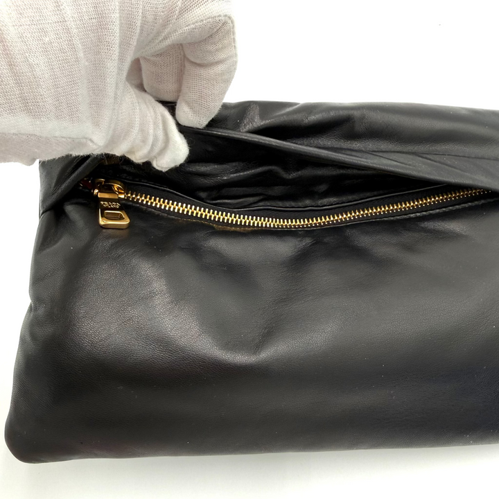 Nappa Bomber Nero Clutch Bag