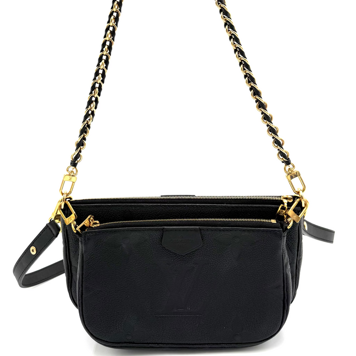 Monogram Empreinte Multi Pochette in Black Leather