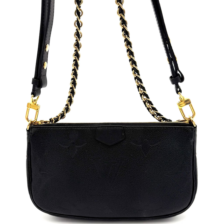 Monogram Empreinte Multi Pochette in Black Leather