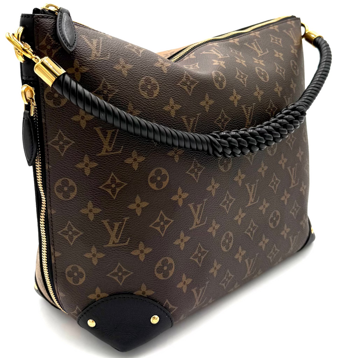 Reverse Triangle Softy Monogram Canvas & Leather Shoulder Bag - Limited Edition