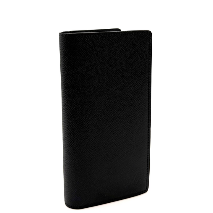 Brazza Wallet in Black Taiga Leather