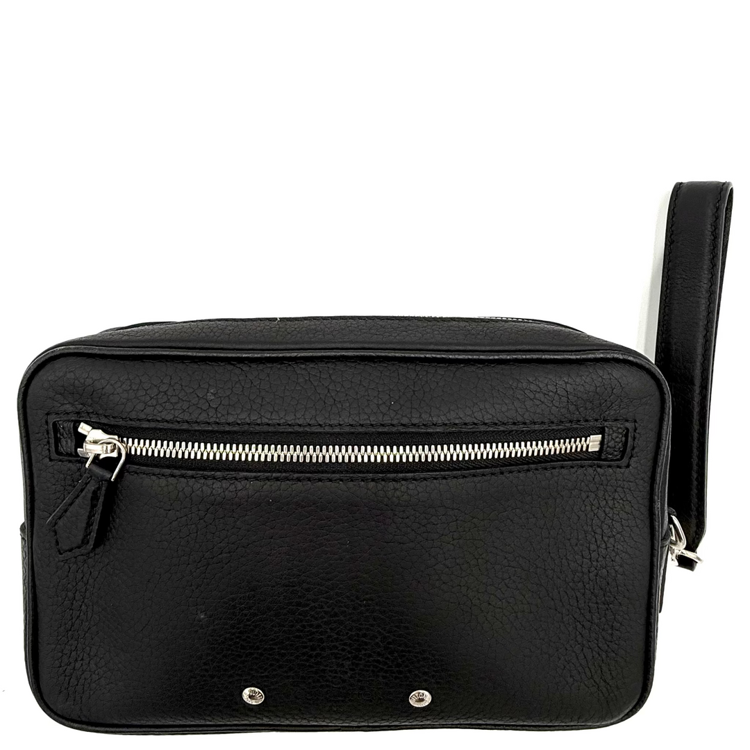 Kasai Taurillon Black Leather Clutch