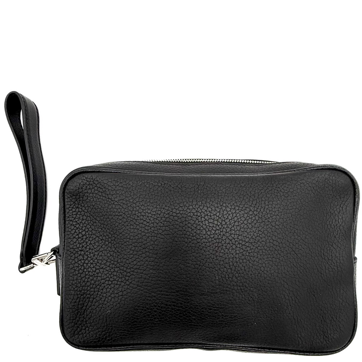 Kasai Taurillon Black Leather Clutch