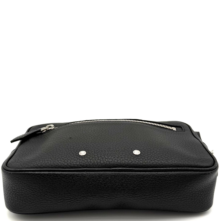 Kasai Taurillon Black Leather Clutch
