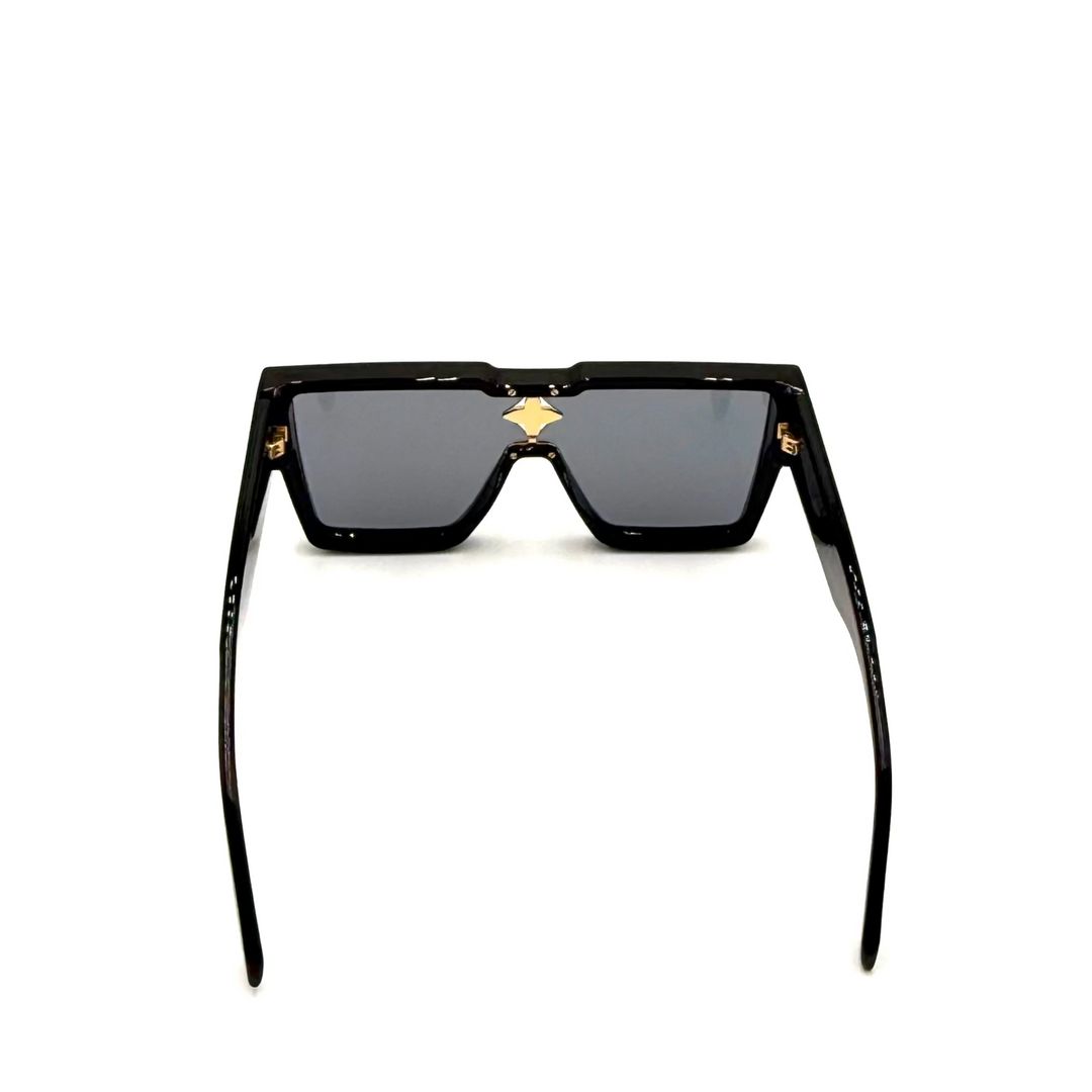 Cyclone Sunglasses With Crystal Monogram in Black