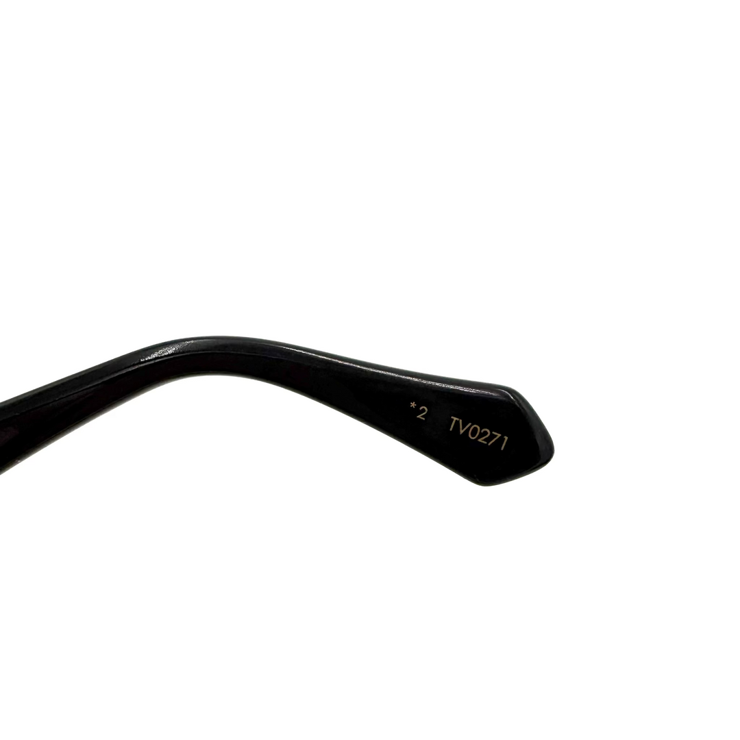 Cyclone Sunglasses With Crystal Monogram in Black