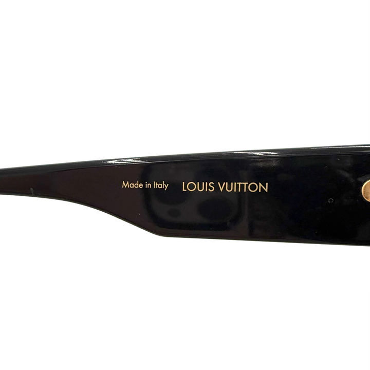 Cyclone Sunglasses With Crystal Monogram in Black