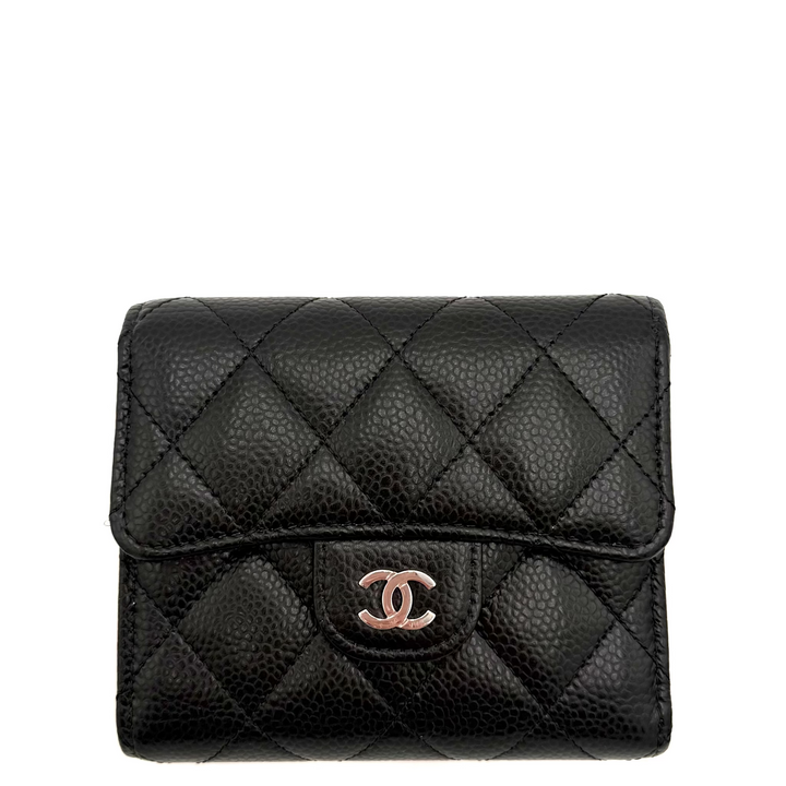 Trifold Caviar Leather Wallet